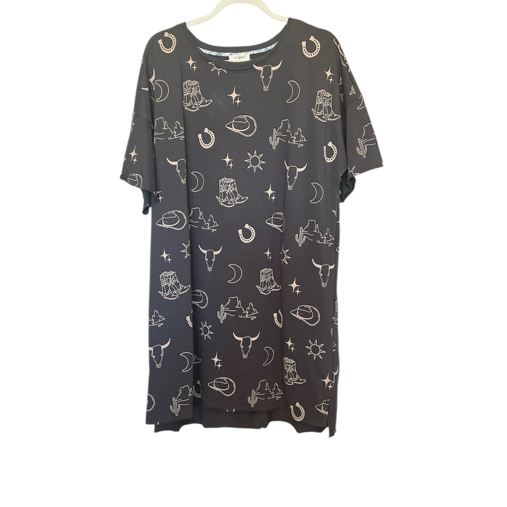NWOT Umgee Black Western Graphic Midi Dress